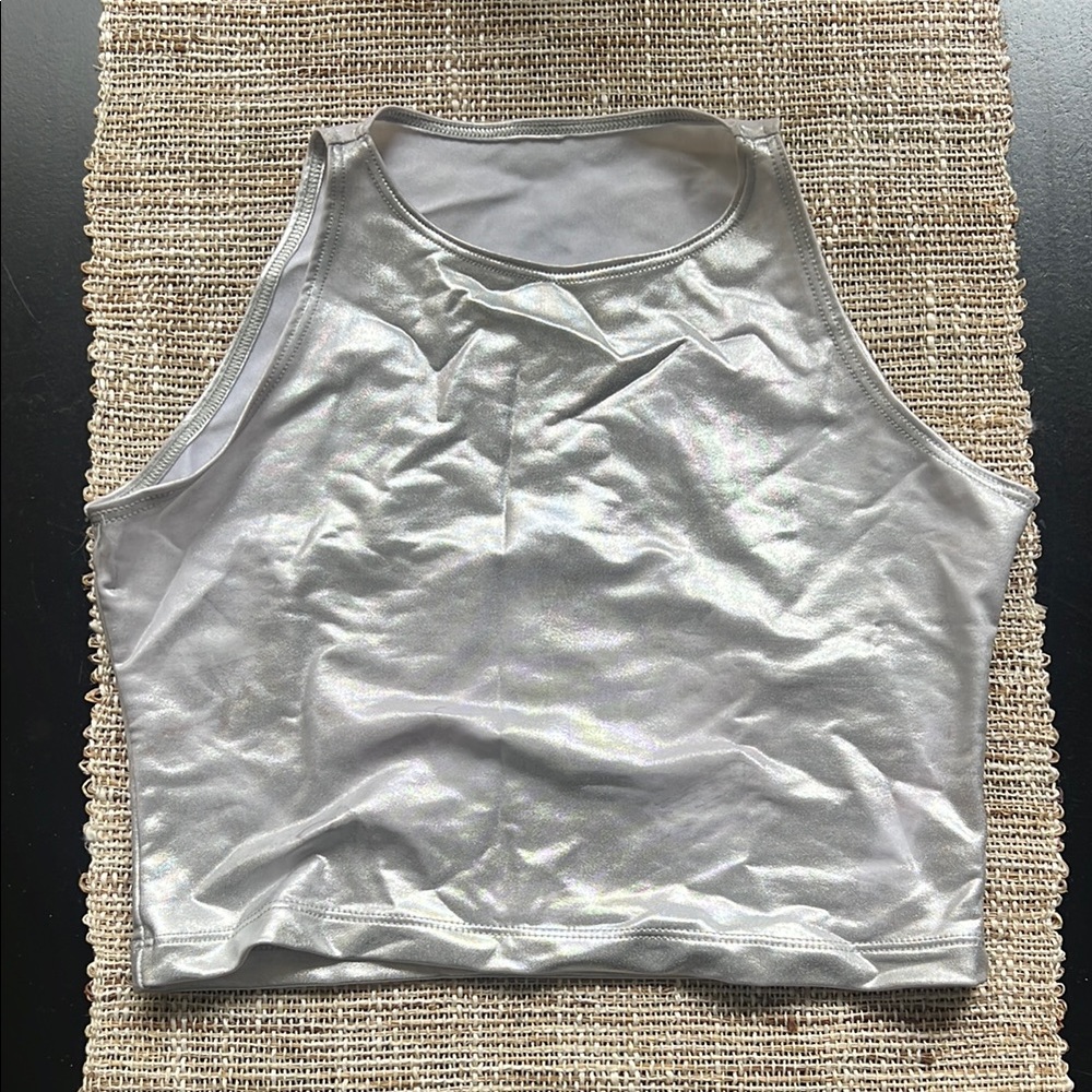 Silver Sleeveless Women's Top